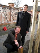 Das BfN, Außenstelle Leipzig, am 20.11.09: Leiter der Außenstelle Leipzig, Matthias J. Herbert, und Umweltbürgermeister Heiko Rosenthal. Foto: Thomas Seifert.